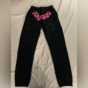 Sp5der black sweat pants